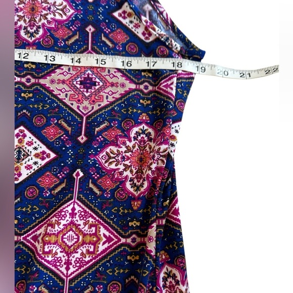 Kristin Nicole Geometric Max Dress With Criss Cross Bodice Size 1X - Picture 6 of 9